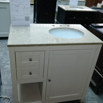 white bathroom vanity