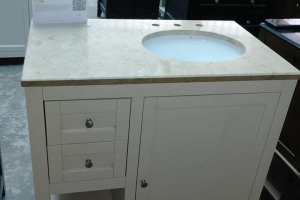 white bathroom vanity